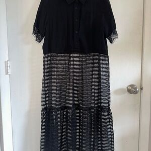 Disturbia Black Sheer Shirt/Dress